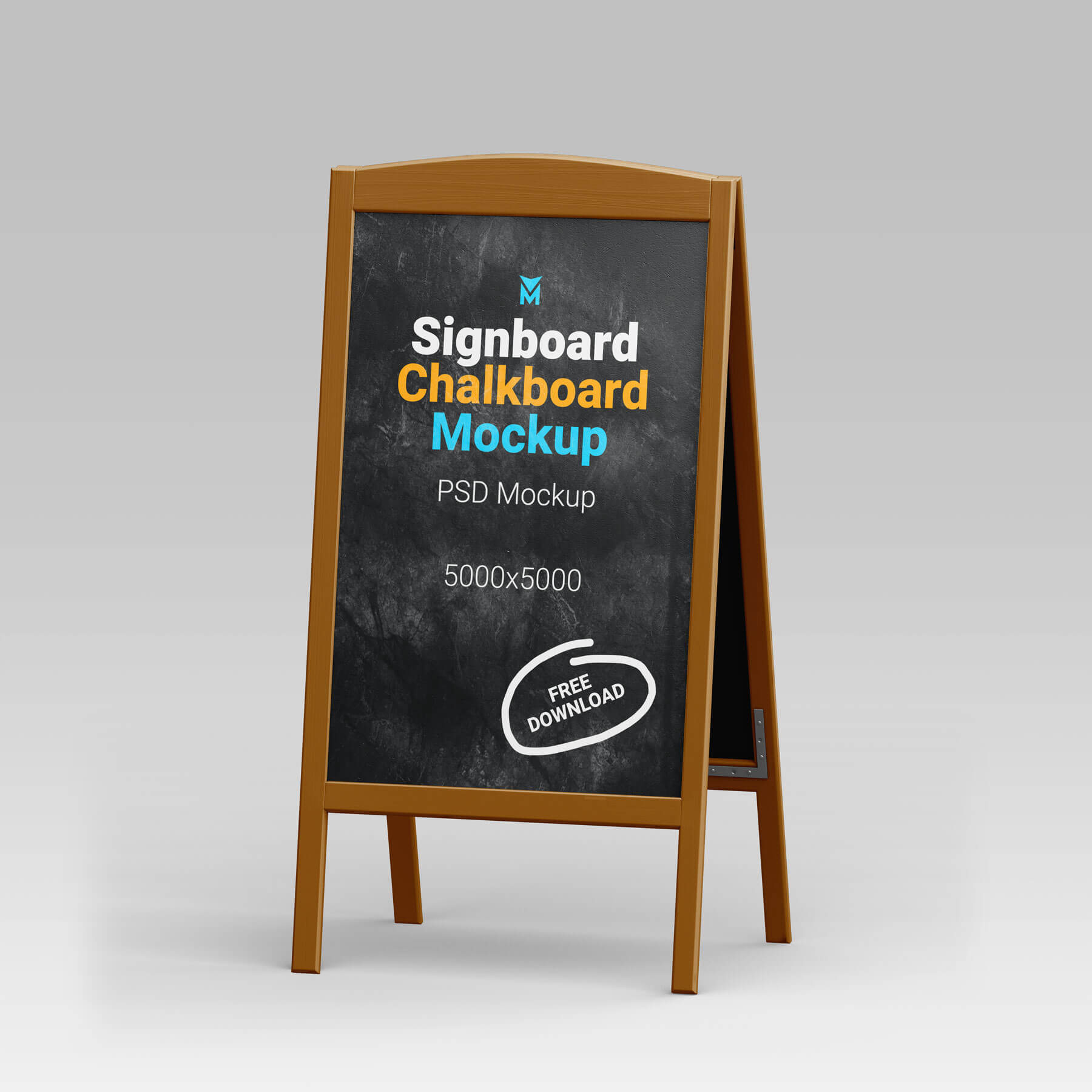 Free A-Stand Chalkboard Mockups PSD Set