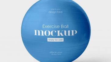 Free Big Gym Exercise Ball Mockup PSD Set