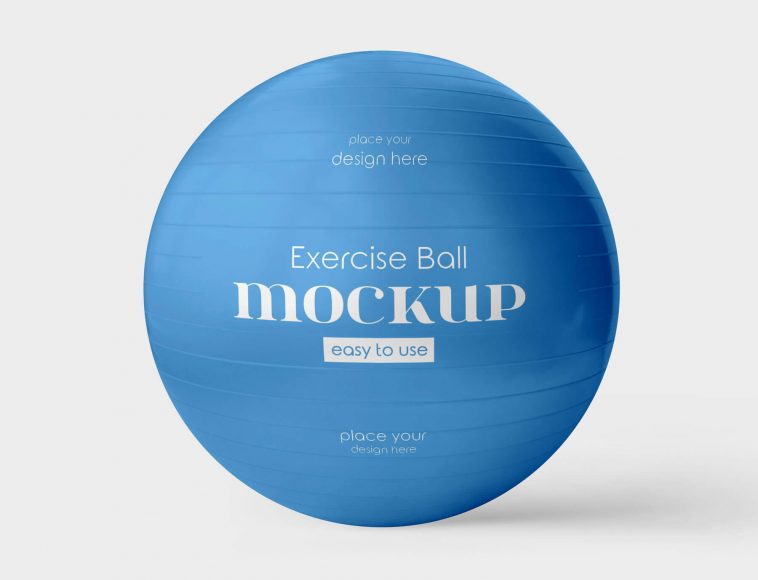 Free Big Gym Exercise Ball Mockup PSD Set