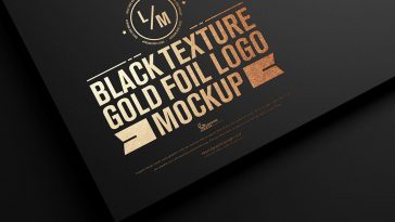 Gold Foil Stamping Logo Mockup