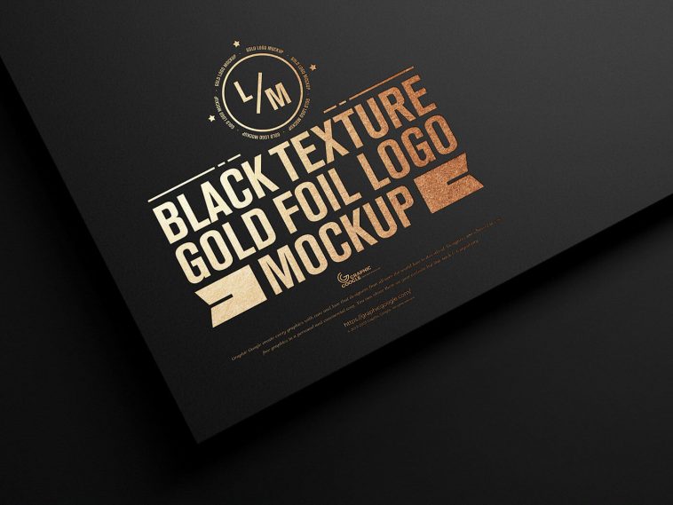 Gold Foil Stamping Logo Mockup