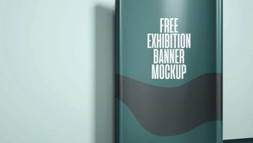 Free Exhibition Banner Mockup PSD