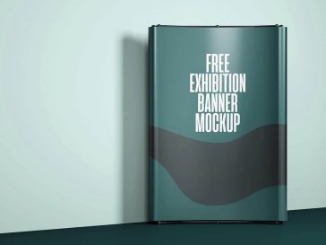 Free Exhibition Banner Mockup PSD