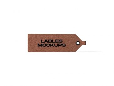 Free Leather Tag Mockup PSD