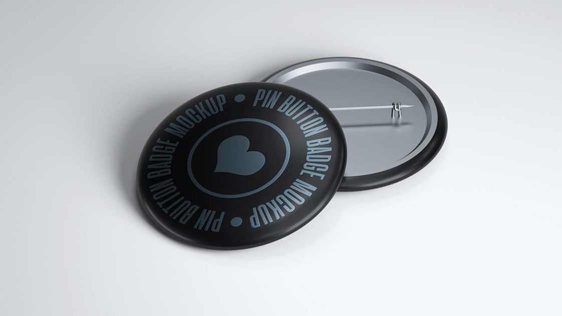 Free Hand Holding Free Pin Button Mockup PSD PSD - PsFiles