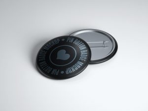 Free Pin Button Badge Mockup PSD