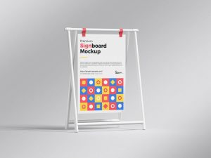 Free Premium Signboard Mockup