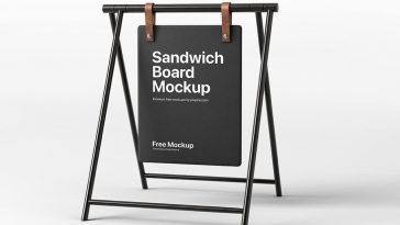 Free Sandwich Board Mockup