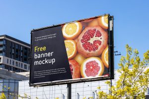 Free Street Billboard Mockup PSD