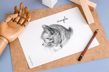 Free Drawing / Sketching Paper Mockup PSD
