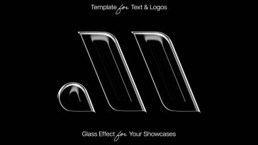 Realistic Glass Logo Mockup
