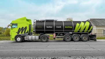 Tanker Truck – Free Mockup PSD
