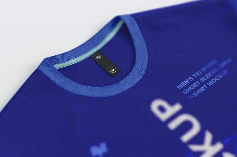 Thin Label Mockup on Mens T-Shirt