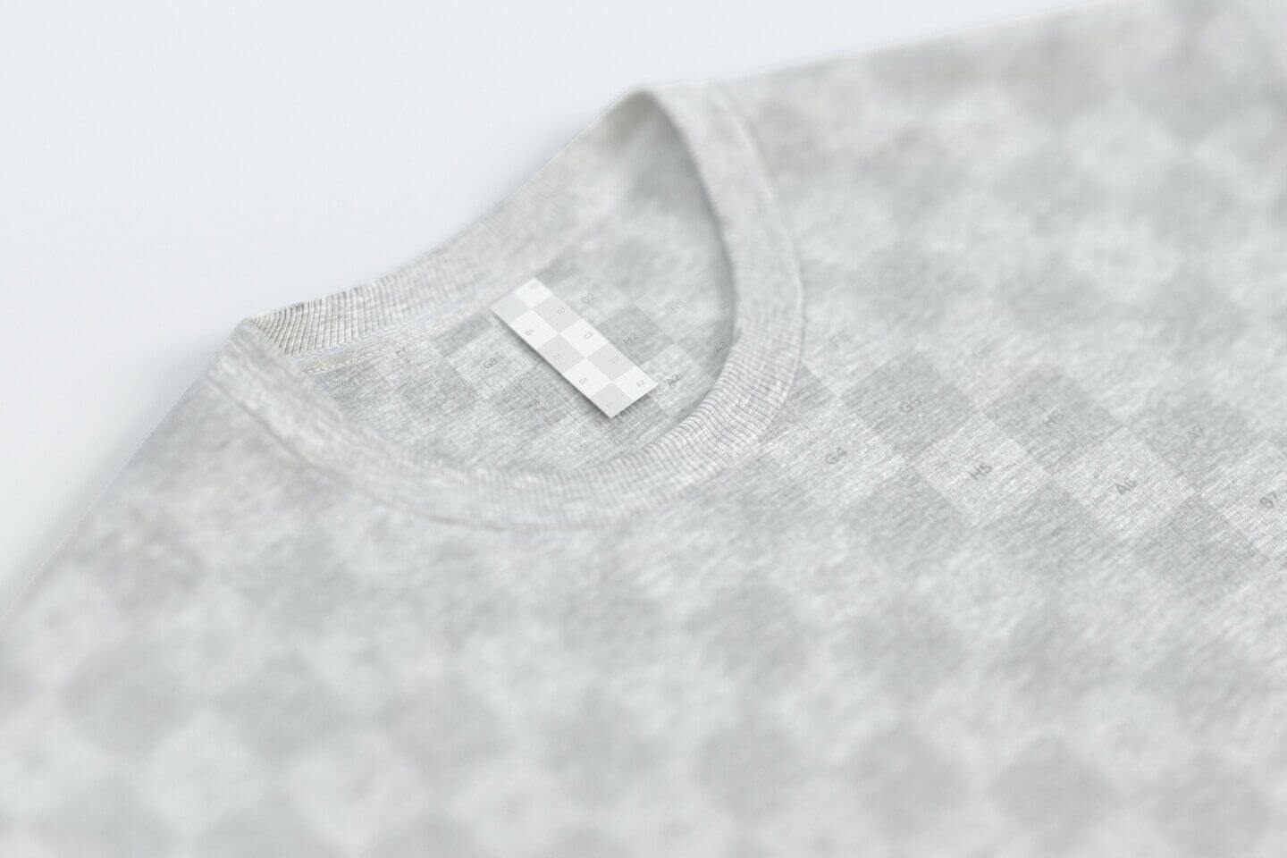 Thin Label Mockup on Mens T-Shirt