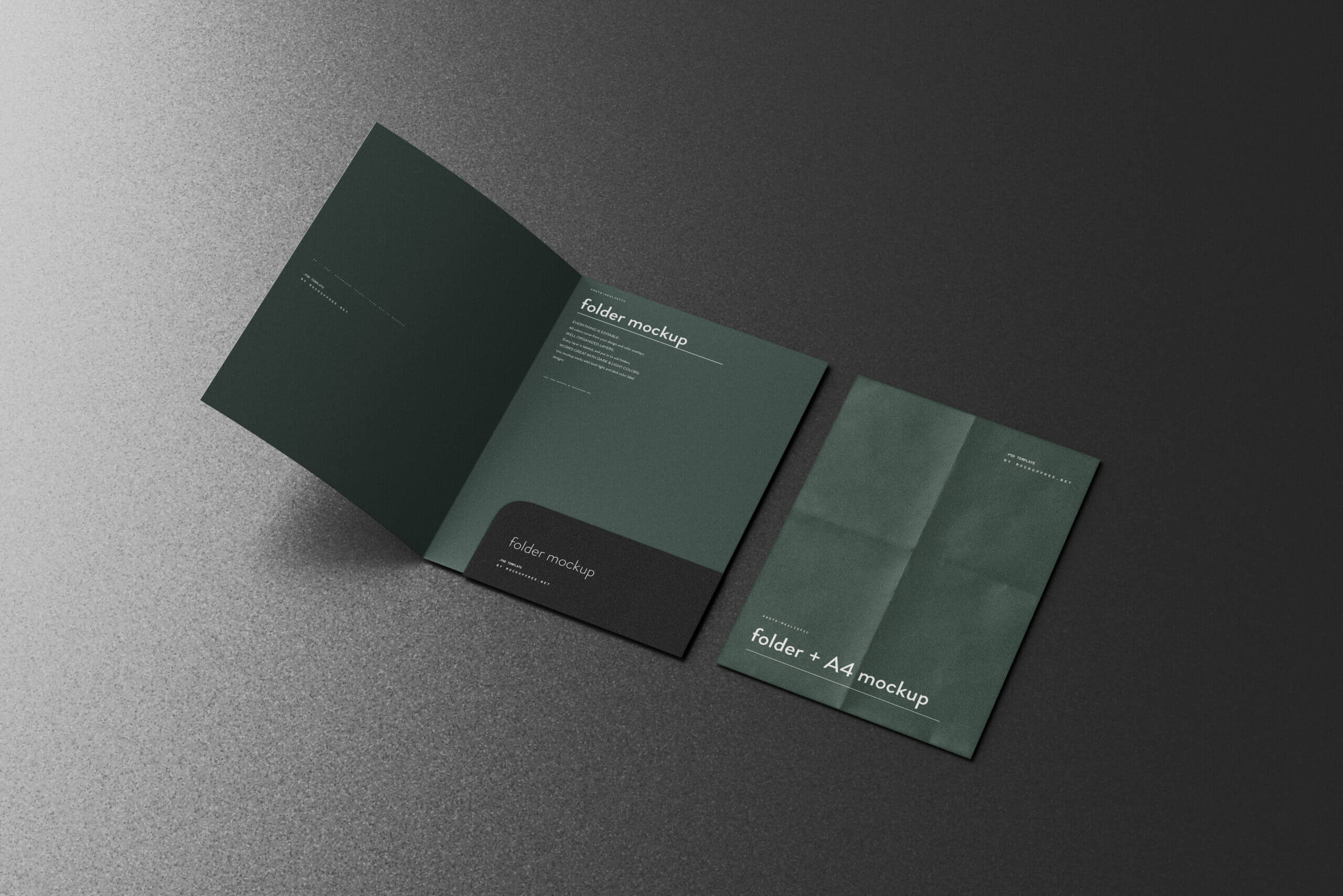 10 Free Single Pocket Folder Stationery Mockup PSD Files