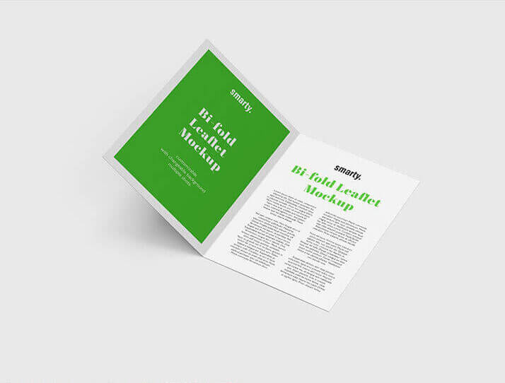 3 Bi-Fold Brochure Mockups PSD set