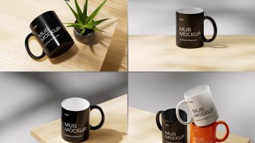 4 Free Realistic Mug Mockup PSD Files