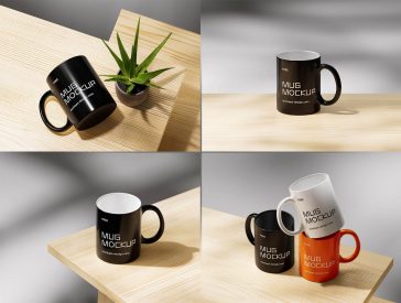 4 Free Realistic Mug Mockup PSD Files