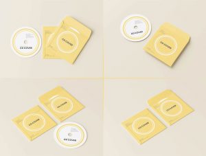 5 Free Paper CD Cover & Disc Mockup PSD Files