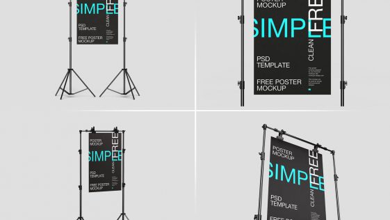 Free Roll Up X Standee Banner Mockup PSD - PsFiles