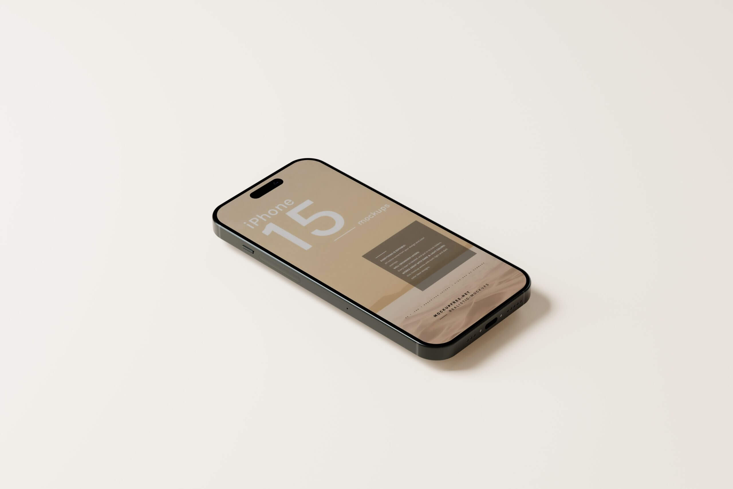 8 Free iPhone 15 Pro & Pro Max Mockup PSD Files