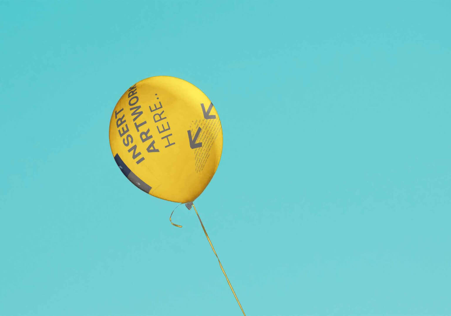 Vertical Balloon Mockup Free