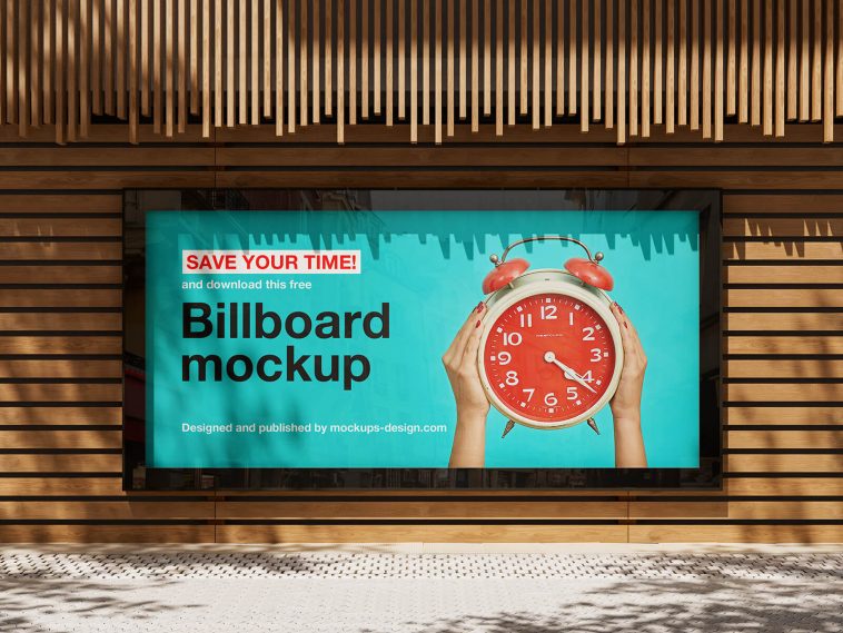 3 Free Billboard Screen Mockup