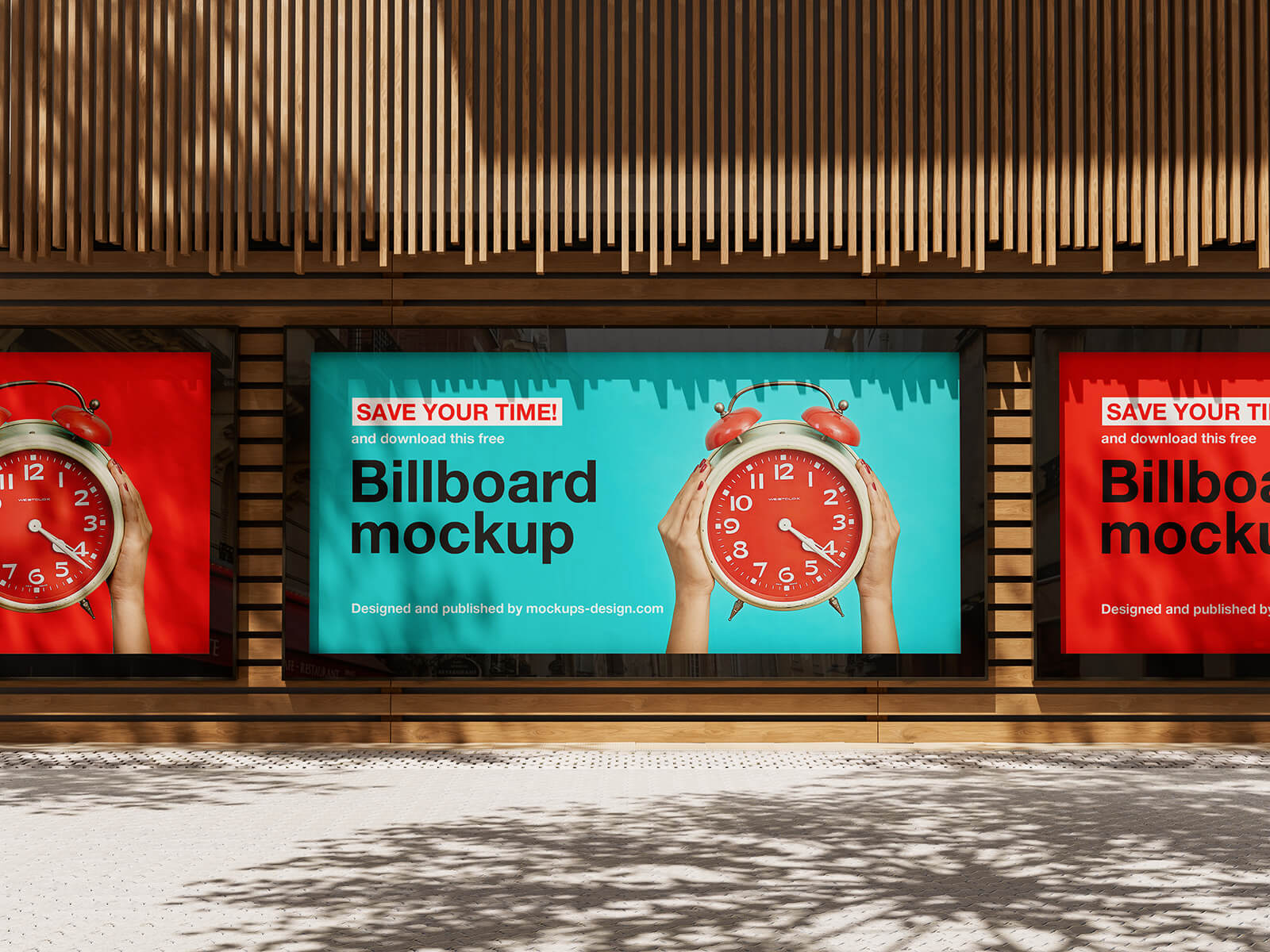 3 Free Billboard Screen Mockup