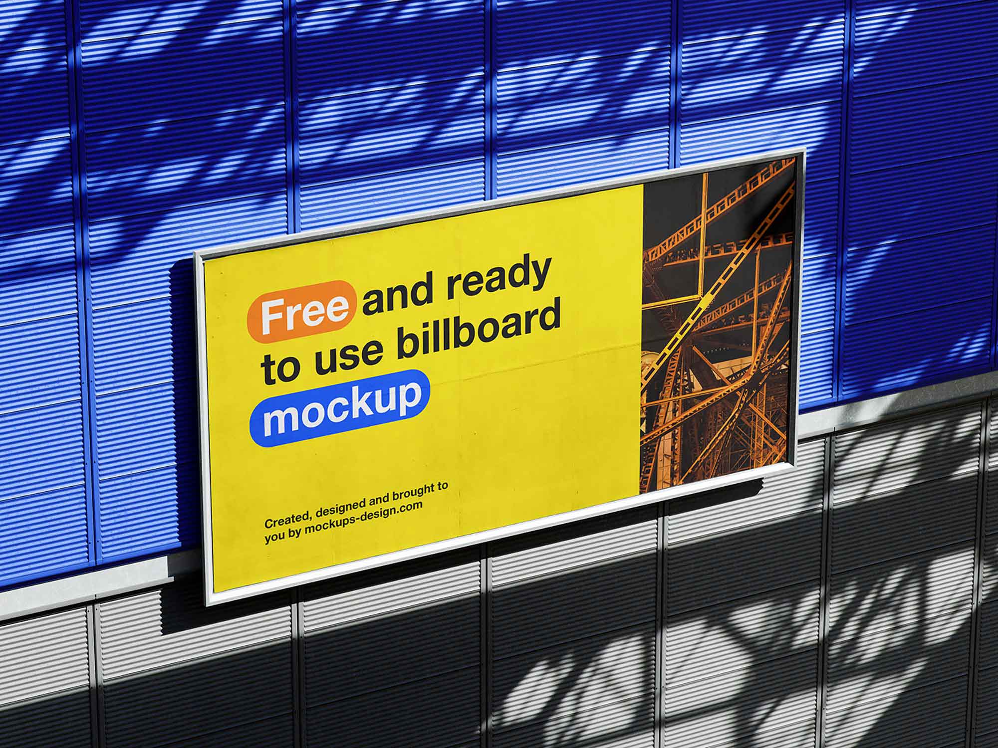 Free Customizable Billboard Mockup 