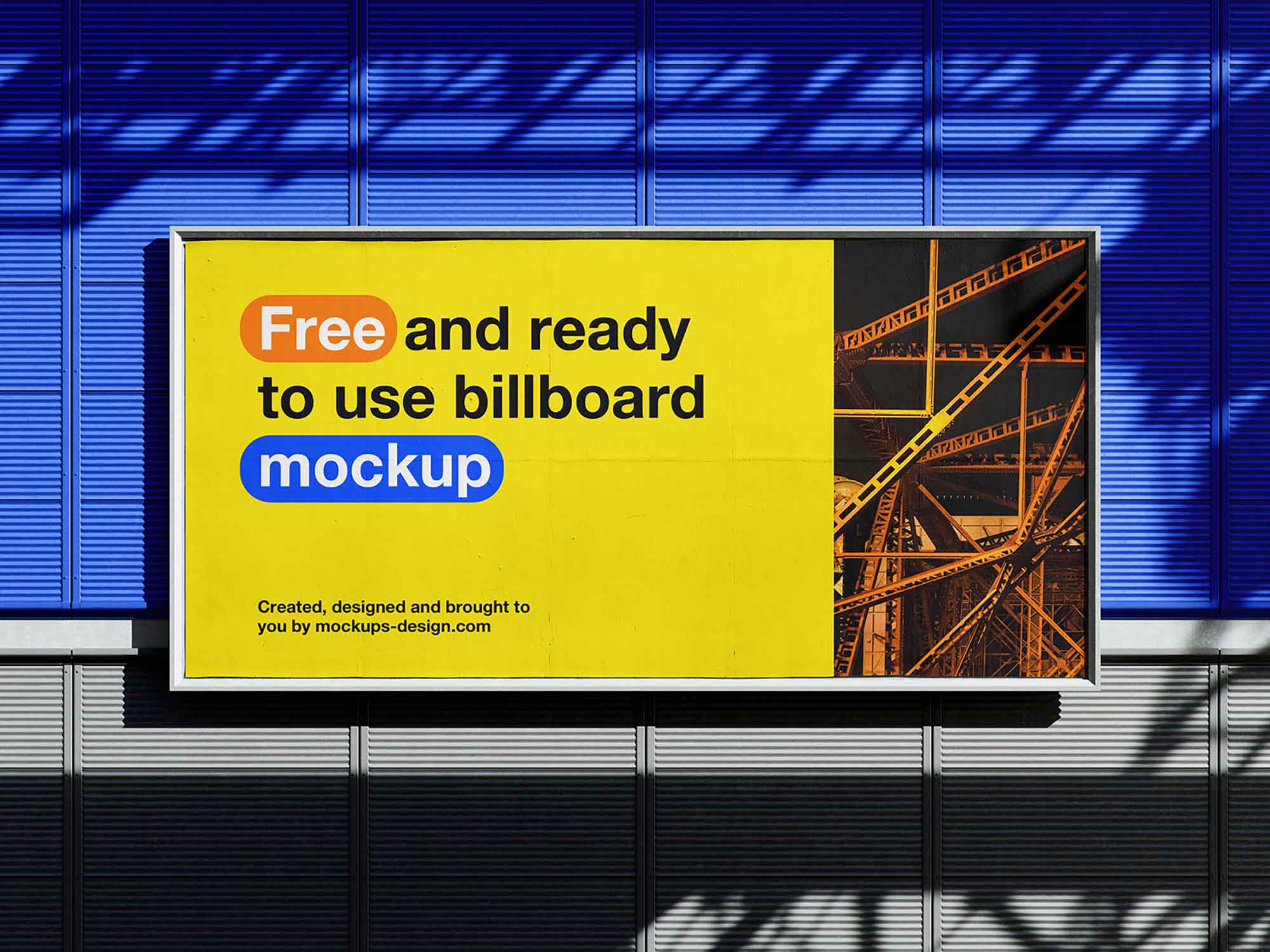 Free Customizable Billboard Mockup 