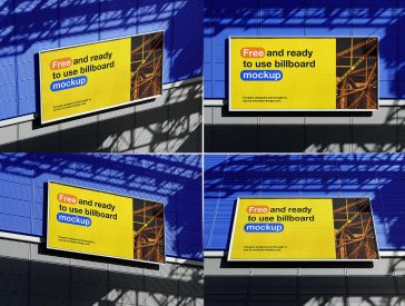 Free Customizable Billboard Mockup