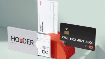 Free Cardholder With Cards Mockup