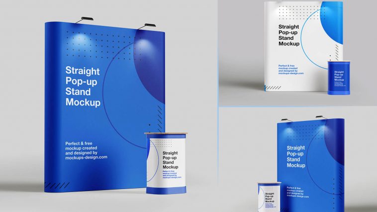 Free Promo Stand Mockup 3 Set - PsFiles