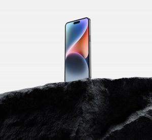 Free On Rock iPhone 14 Pro Max Mockup PSD