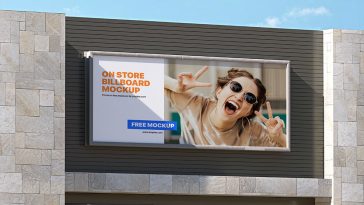 Free On Store Billboard Sign Mockup
