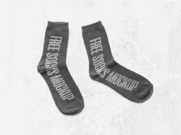 Free Pair Of Long Socks Mockup PSD