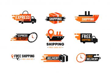 Free Shipping Logo Set (PSD, AI, EPS, PNG)