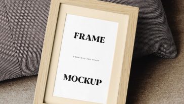 Free Small Wooden Frame Mockup