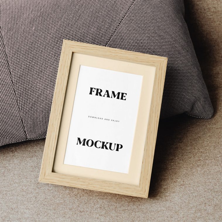 Free Small Wooden Frame Mockup