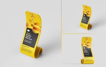 Free Snake Display Stand Mockup PSD Set