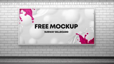 Free Subway Billboard Mockups PSD 2 Set