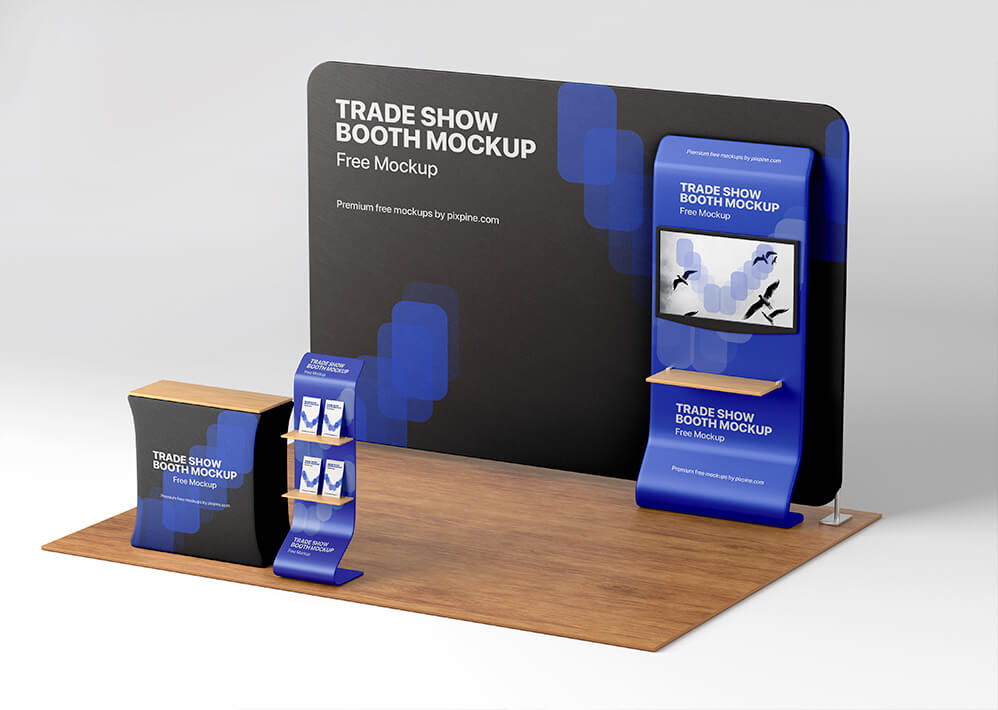 Free Exhibition Booth Mockup (PSD)