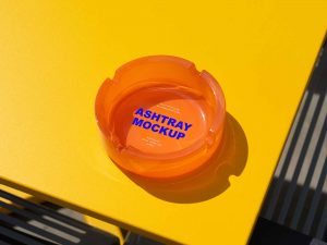 Free Transparent Ashtray Mockup