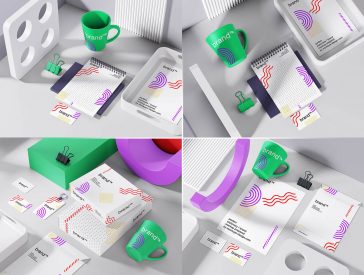 Free Stationery Branding Mockup