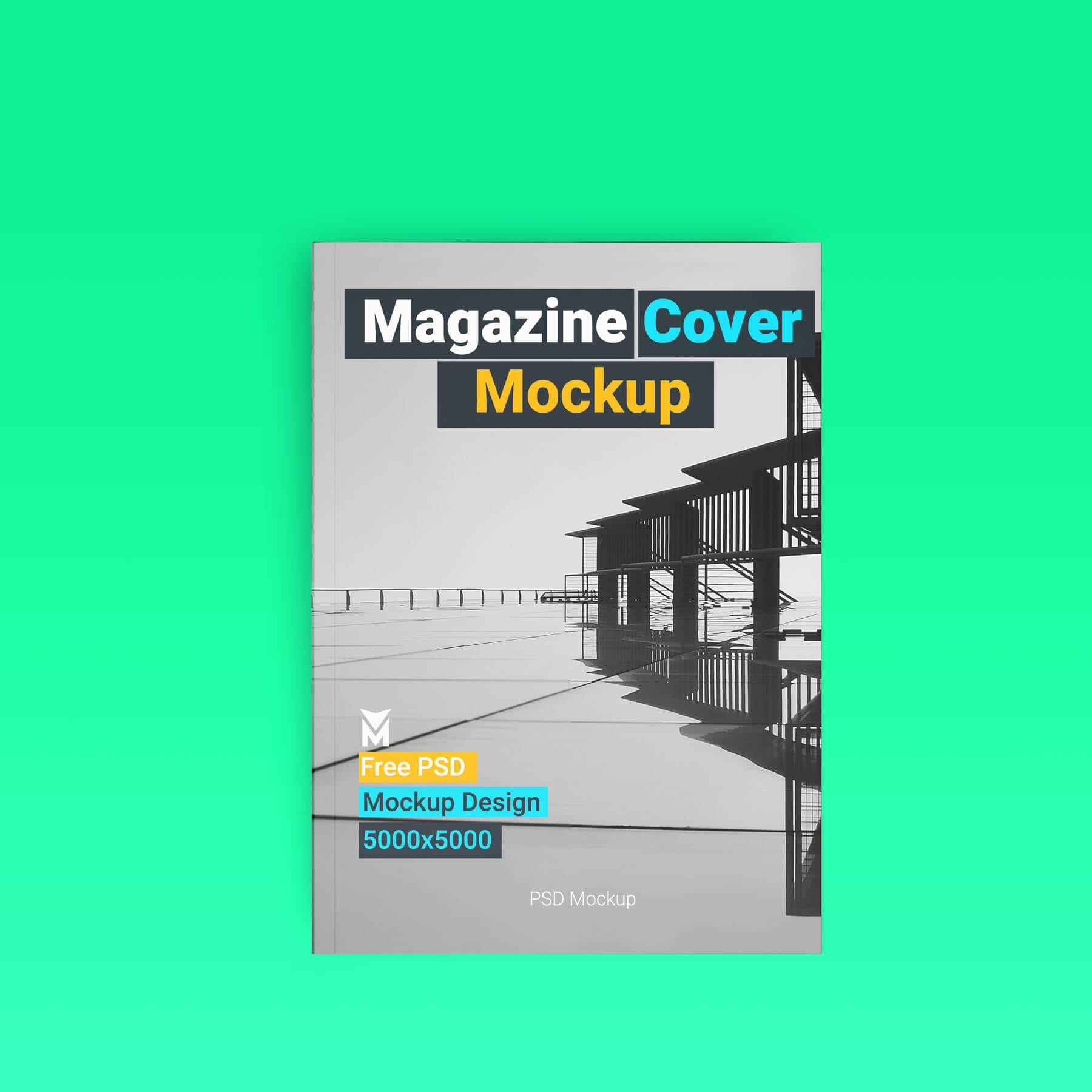 Free Magazine Cover Mockup PSD Set