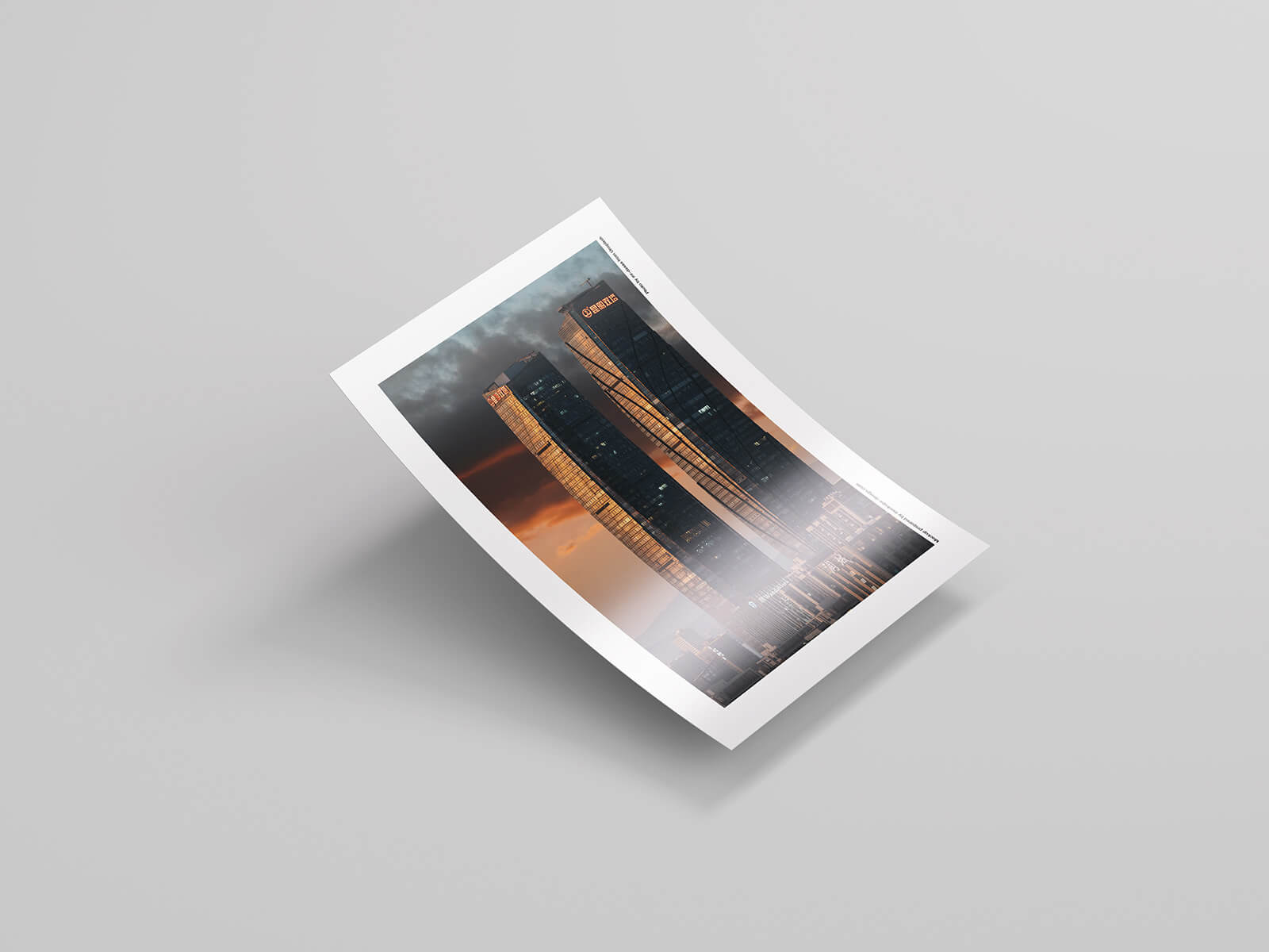 Free Glossy A4 Paper Mockup