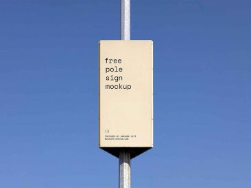 Pole Sign Mockup PSD