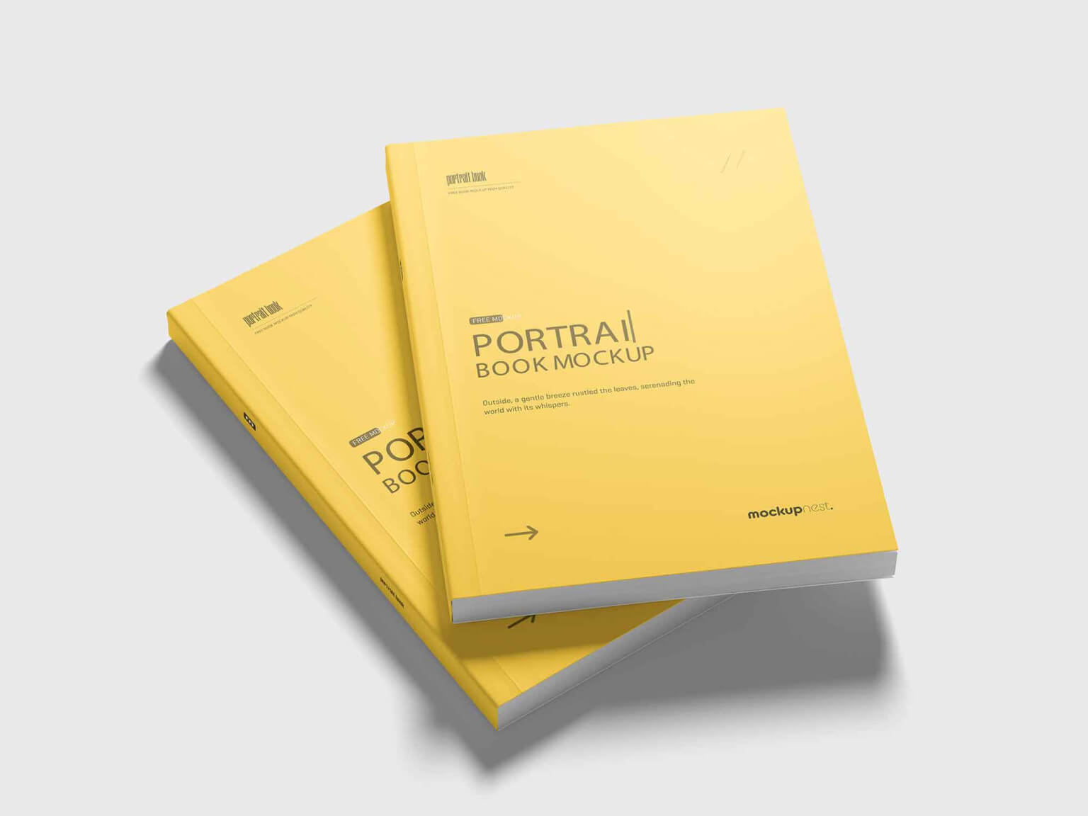Free Portrait Softcover Book Mockup