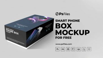 Free SmartPhone Box Mockup PSD