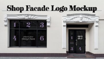 Shop Facade Logo – Free Mockup PSD